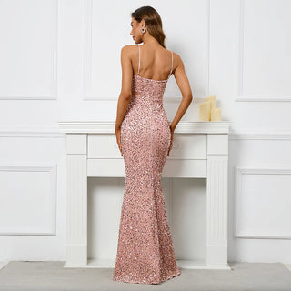 Sexy Backless Black Sequin Dress - Luxury Velvet Stretch Off-Shoulder Cocktail Prom Dress for Evening Parties