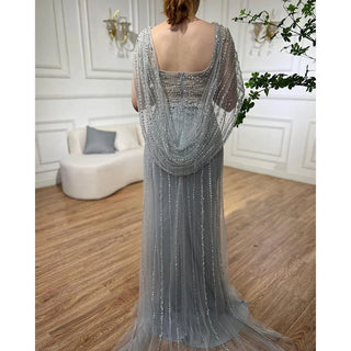 Dubai Champagne Luxury Sleeveless Evening Dresses 2024 - Sparkling Diamond Embellishments and Backless Design for Formal Serene Hill Events