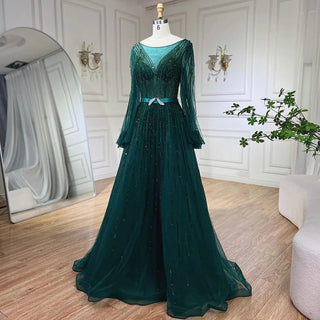 Ships in 1 to 3 Days - Arabic Yellow A-Line Elegant Beaded Evening Gown for Women's Wedding Party 2024