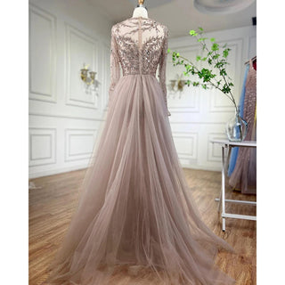 Green Elegant Muslim Mermaid Evening Dress 2024: Lace Beaded Luxury for Women's Wedding Party