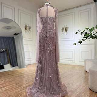 2024 Luxury Dubai Nude Sweetheart Mermaid Beaded Evening Gown for Women's Party