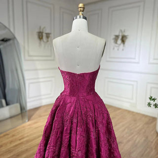 Arabic Rose Red Elegant Evening Dresses 2024 Luxury Dubai A-Line Sleeveless Formal Dress Long Design