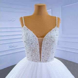 Sleeveless Cathedral Train Corset Top Lace Royal Dubai Wedding Gown for Godmother