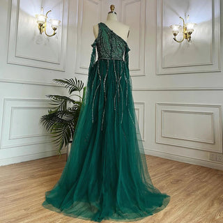 Green Elegant Floor Length Mermaid Evening Dress - 2024 Luxury Gown for Women