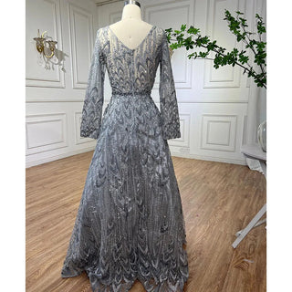 Navy Opulence: Luxury Crystal Evening Dresses for 2024 in Elegant Sage Green, Perfect for Plus Size Women's Wedding and Formal Parties.