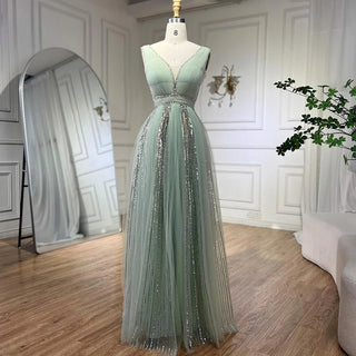 Luxury Dubai Wedding Party Gowns: Elegant Pink Evening Dress with Cape Sleeves for Arabic Women in Sage Green and Yellow