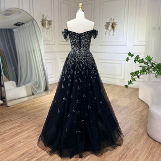 Elegant Off Shoulder Blue Long Evening Dresses Luxury Dubai Emerald Green Formal Dress for Women Wedding Party