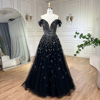 Elegant Off Shoulder Blue Long Evening Dresses Luxury Dubai Emerald Green Formal Dress for Women Wedding Party