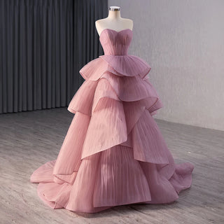 Elegant Sleeveless Ruffle Evening Party Women's Dresses.