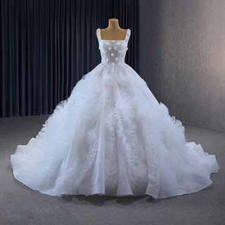 Gorgeous Square Collar Empire Ball Gown Wedding Dresses