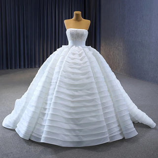 Elegant Sleeveless Empire Bridal Ball Gown Wedding Dress