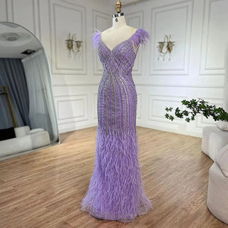 White Nude Feathers Beaded Spaghetti Strap Luxury Dubai Evening Dresses Gowns For Women Wedding Party 2024