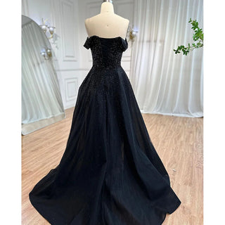 Dubai Grey Full Crystals Evening Dress 2024: Off Shoulder, Sexy Luxury Mermaid Formal Party Wear Gown