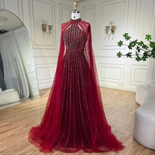 Ships in 1 to 3 Days - 2024 Arabic Turquoise A-Line Cap Sleeve Beaded Luxury Dubai Evening Dress: Gowns for Women's Wedding Party