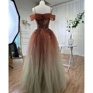 Ships in 1 to 3 Days - Ethereal Copper Sparkle Tulle Gown