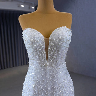 Sequins and Pearls Trumpet Mermaid Wedding Dress for Women