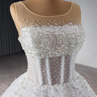 Gorgeous Sleeveless Ball Gown Bridal Wedding Dress