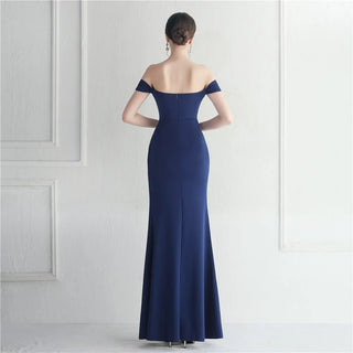 Prom Dresses Boat Neck Floor-Length Mermaid Evening Dresses