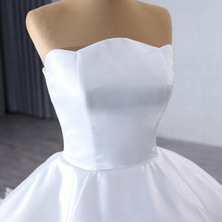 Vintage Sleeveless Puffy Empire Ball Gown Wedding Dress