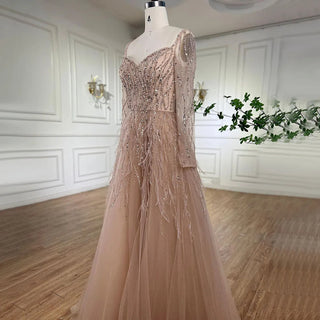 Luxury Dubai Feathers Lilac Evening Dresses: Elegant Emerald Green Arabic Formal Party Gowns for Women's Weddings