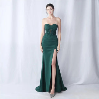 Sexy Strapless Party Maxi Dress - Long Prom Evening Dress for Women