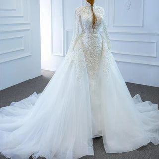 Luxury Sequin Beaded Wedding Gown Bridal Dress