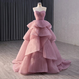 Elegant Sleeveless Ruffle Evening Party Women's Dresses.