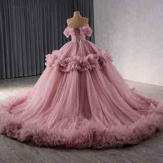 High-Quality Sequin Crystal Ball Gown for Coming-of-Age Ceremony