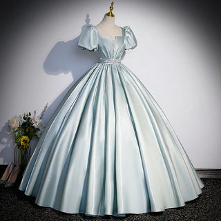 Elegant Floor-Length Organza A-Line Prom Dress - Princess Style for Singing Performance