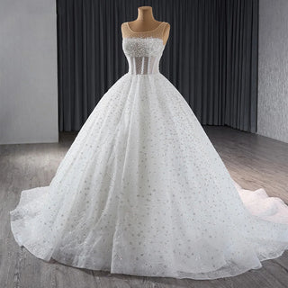 Gorgeous Sleeveless Ball Gown Bridal Wedding Dress