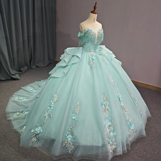 Luxury Sweetheart Ruched Quinceañera Dress for Girls