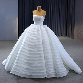 Elegant Sleeveless Empire Bridal Ball Gown Wedding Dress