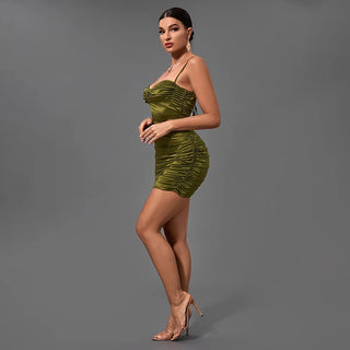 Ships in 1 to 3 Days -Elegant Green Floral Evening Dress - Sexy Formal Gown for Women