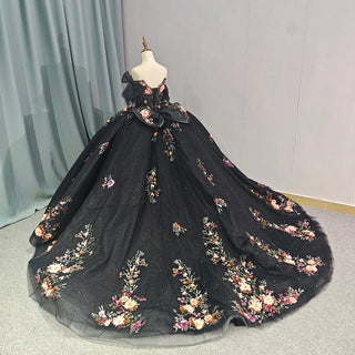 Vintage Black Formal Evening Gown for Women