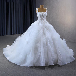 Gorgeous Square Collar Empire Ball Gown Wedding Dresses