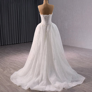 Fashion Bow Beading Sleeveless Bridal Wedding Dresses