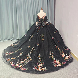 Vintage Black Formal Evening Gown for Women