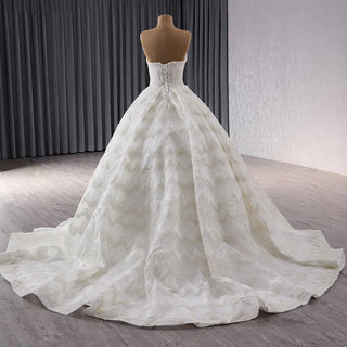 Elegant Boat Neck Empire Long Tail Women's Wedding Gown