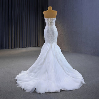 Sequins and Pearls Trumpet Mermaid Wedding Dress for Women