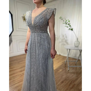 Nude Luxury Overskirt Evening Dress: 2024 Beaded Mermaid Gown, Sexy for Women's Party