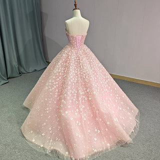 Gorgeous Light Pink Lace-Up Quinceañera Party Dress for Women