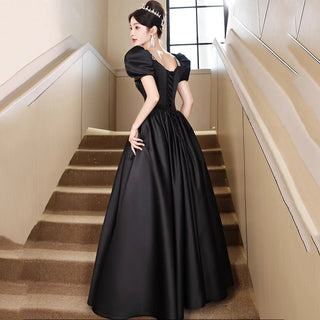 Stunning Floor-Length Satin A-Line Prom Dress