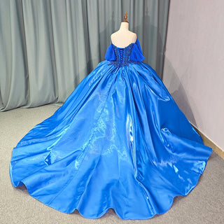 Beautiful Off-Shoulder Sweetheart Royal Blue Quinceañera Dress