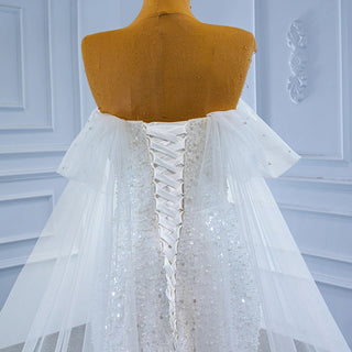 Crystal Sequin Sexy Mermaid Wedding Vestido Dress