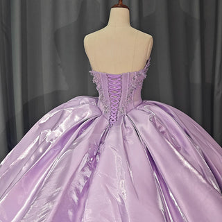 Elegant Backless Purple Long Tail Quinceañera Dress