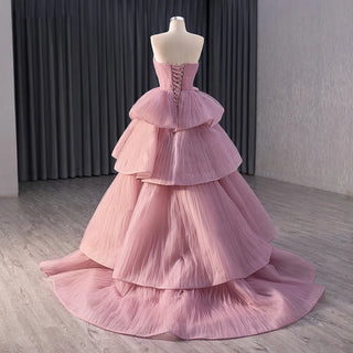 Elegant Sleeveless Ruffle Evening Party Women's Dresses.