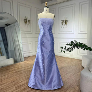 Ships in 1 to 3 Days - 2024 Lilac Spaghetti Strap Mermaid Evening Gown with Satin Shawl - Luxury Beaded Elegance for Women's Wedding Party