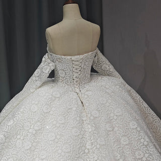 Beautiful Empire Waist Lace Sweetheart Wedding Dress with Floral Embellishments