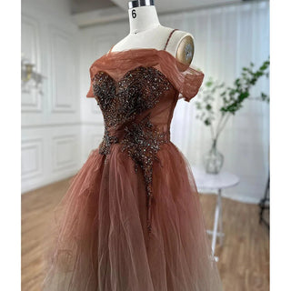 Ships in 1 to 3 Days - Ethereal Copper Sparkle Tulle Gown