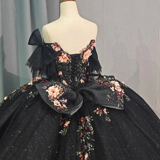 Vintage Black Formal Evening Gown for Women